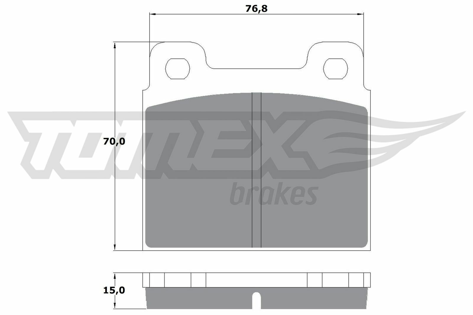 Sada brzdových platničiek kotúčovej brzdy TOMEX Brakes